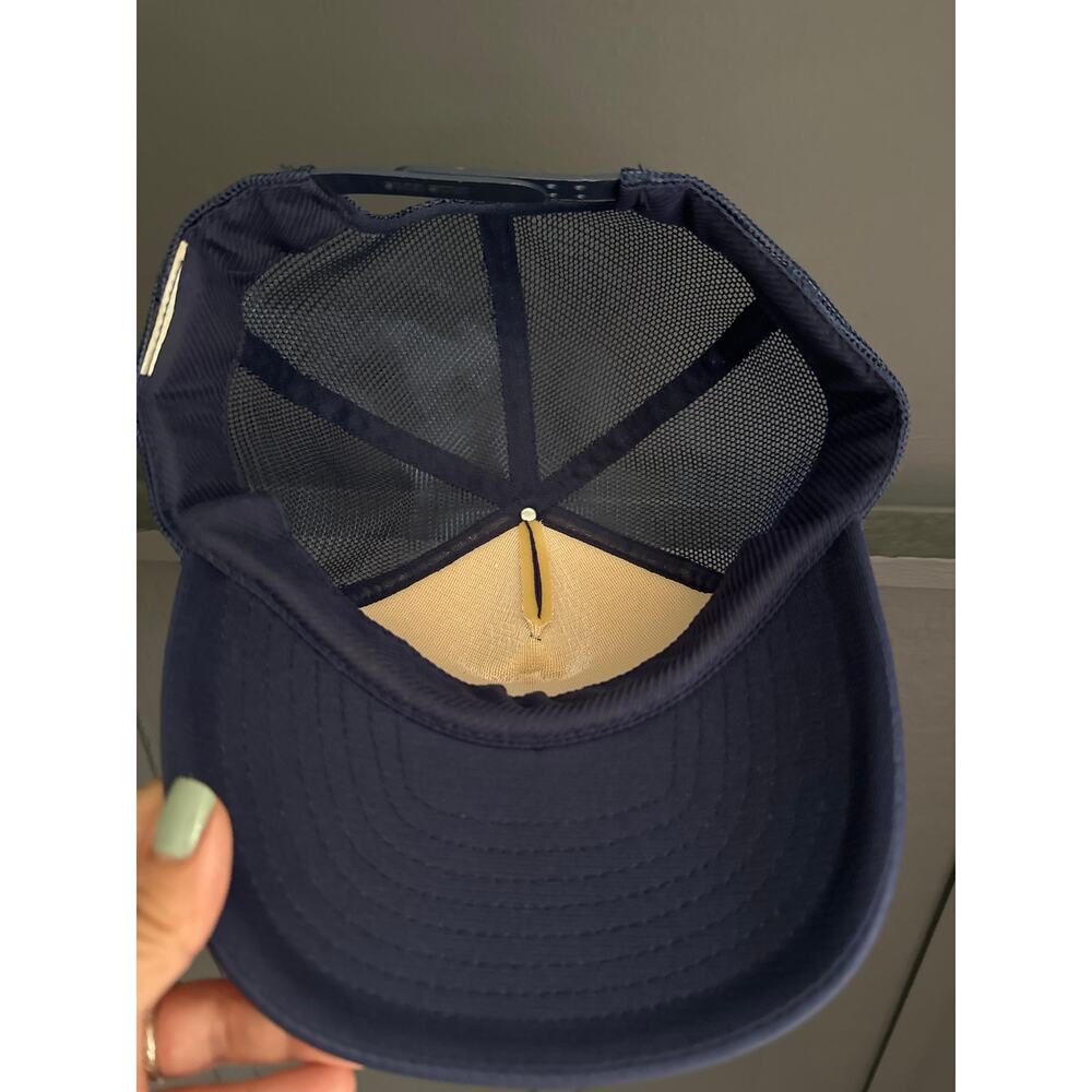 Vintage California Redwoods Trucker Hat Cap Deep Blue Adjustable - Picture 6 of 8
